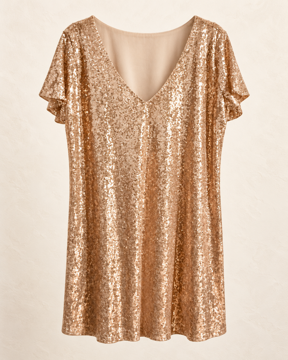 Lulus Gold Sequin Mini Dress