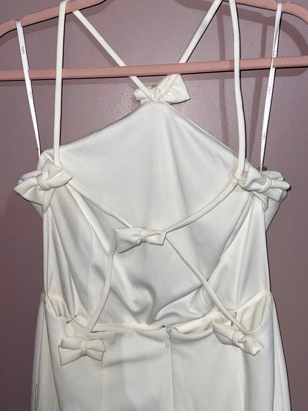 Actual Lulus ivory strappy bow back detail