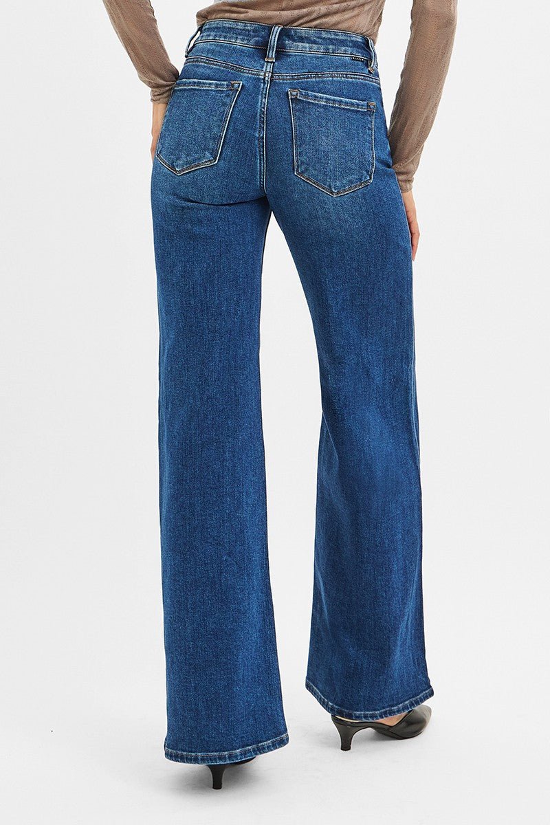 Risen Mid Rise Front Seam Wide Leg Jeans - Size 13 and 15 remaining