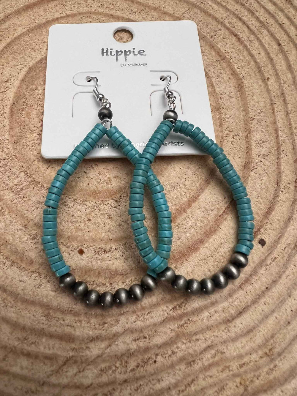 Western Teardrop Faux Turquoise Dangle Earrings With Statement Flair