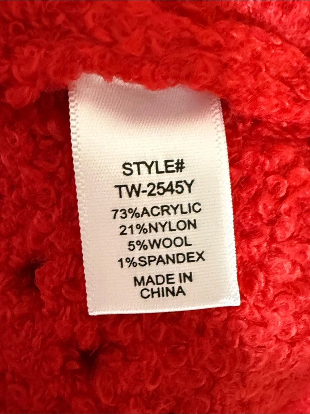 Zenana textured sweater vest fabric composition label